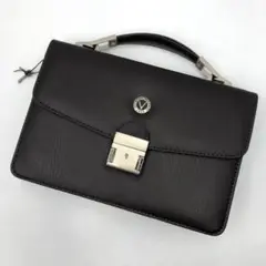 未使用級 GIORGIO VALENTI セカンドバック ダークブラウン 鍵付