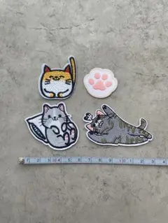 アイロンワッペン☆ねこ　ネコ　ペット　アニマル　肉球