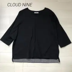 クラウドナイン　Ｖネックカットソー　ドルマンスリーブ　ゆったり　５分袖