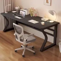 デスク パソコンデスク 作業机 PC机 オフィスデスク 80×50cm ブラック