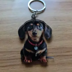 新品未使用の可愛いダックスフント アクリルキーホルダー