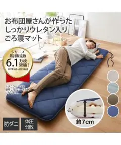 ニッセン　フロアクッション コンパクトに畳める体圧分散ウレタン入りごろ寝マット