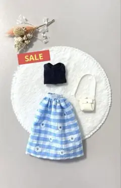 最終値下げ♡22cmドール服 コーデ3点セット♡バッグ付き