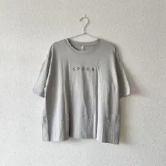 Bliss Bunch ブリスバンチ ラフィ天竺 ロゴプリントTシャツ【グレー】
