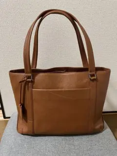 BLUE SINCEREブラウン レザートートバッグ