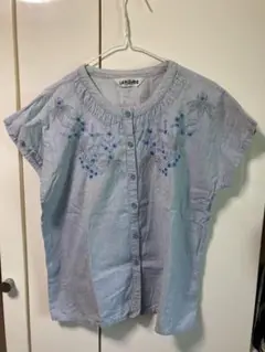 LA PLEIADE　刺繍ブラウス　インド製　コットン100%