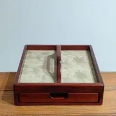 豊岡クラフト ハンドルケース 木製 小物入れ 文具 ケース 収納箱 書斎