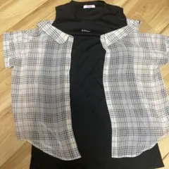 ピンクラテトップスL 160くらい　Tシャツ　肩出し