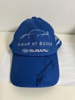 未使用❗️スバルキャップ 新井敏弘選手サイン入りと未使用プルバックカーセット