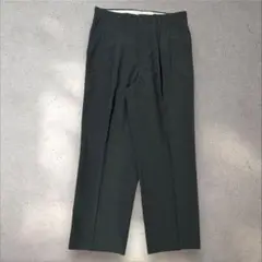 美品　タック入り スラックス　パンツ グレー ビジネス カジュアル　Mサイズ