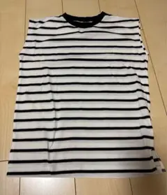merlot ボーダー ノースリーブ Tシャツ M