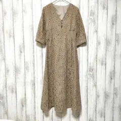 総レース ロングワンピース　(M)