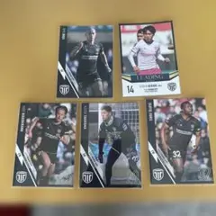 サッカー選手カードセット 5枚　奥井諒　関野元弥　高山梓　ジブリル　東川続