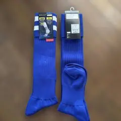サッカーソックス 青 ストライプ25〜27cm