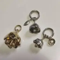中古品 COACH コーチ ティーローズ チャームセット お花 フラワー お花