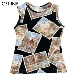 未使用に近い Celine Sleeveless Print Tee セリーヌ