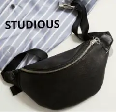 新品【STUDIOUS】コンパクトレザーウエストバッグサコッシュ