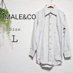 MALE&CO ストライプ 長袖シャツ Lサイズ