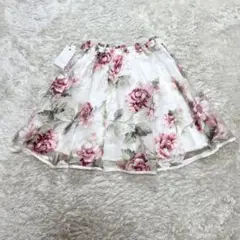 【新品未使用】nohea スカート ミニスカート オーガンジー チュール 花柄