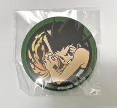 HUNTER×HUNTER 切り絵 和紙缶バッジ vol.2 ゴン（緑枠）