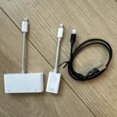 値下げ　Lightningコネクタ 3個セット　apple