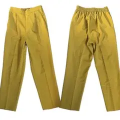春夏　鮮やかシンプル　センタープレス　パンツ　イエロー　M