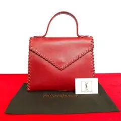 極 美品 保存袋 付き イヴサンローラン YSL ステッチ トート ハンドバッグ