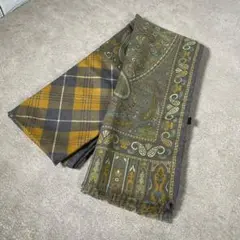 ETRO エトロ ストール イエロー グリーン 大判 スヌード ペイズリー
