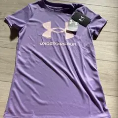 新品UNDER ARMOUR Girls Training Tシャツ パープル紫