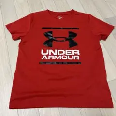 キッズ アンダーアーマー 半袖 Tシャツ レッド 140 スポーツ 男の子