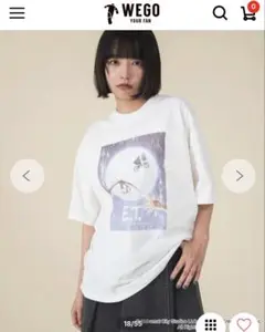 新品　WEGO ETプリント 半袖白Tシャツ Mサイズ