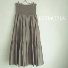 ESTNATION　2wayティアードスカート　ロングスカート　キャミワンピース