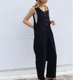 CANAL JEAN RCW リネン　麻　サロペット サイズ38