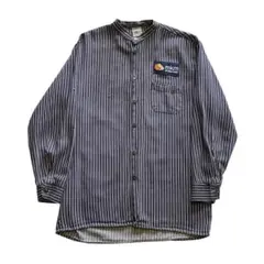 ドイツ製 フィッシャーマンシャツ ストライプシャツ ユーロ 古着 L XL 紺