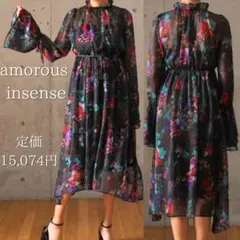 amorous insense アモラスインセンス シフォンワンピース 花柄