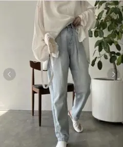 willfully｜ウィルフリー ニュー フロントタック クロップドデニムパンツ