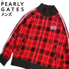PEARLY GATES パーリーゲイツ ジップジャケット チェック レッド 4