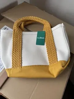 L.L.Bean キャンバストートバッグ ホワイト/イエロー新品未使用限定色