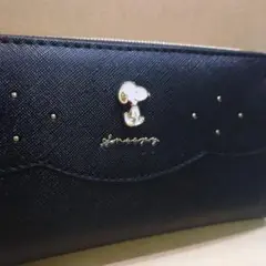 スヌーピー　長財布　ブラック