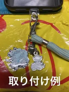 スマホストラップ　ポケモンセンター　アローラロコン　アローラキュウコン　シルバー