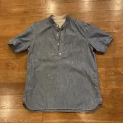 AIGLE 半袖　デニムシャツ　Mサイズ