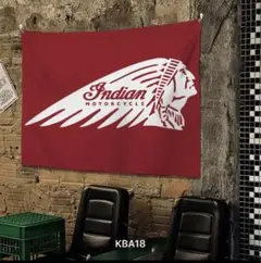 Indian Motorcycle フラッグ 赤白