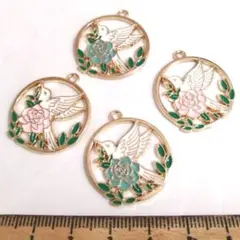 在庫2セット⭐ラウンド鳩？.。.:*4個♡ゴールドチャーム