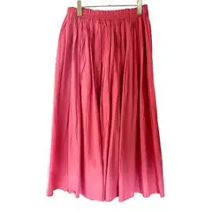 【新品　未使用】　ロングスカート　ピンク　フリーサイズ　cotton