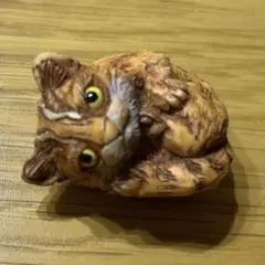 一点物　ヤマネコ　根付けストラップ