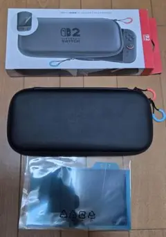 Nintendo Switch2 ケース ブラック 保護フィルム付き