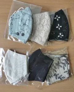 布マスク 大人用 6枚セット ハンドメイド