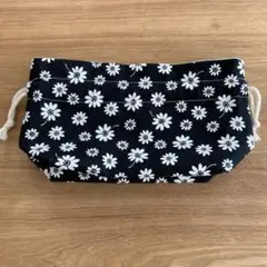 マーガレット花柄　巾着