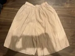 UNIQLO コーラルピンク ワイドパンツ ガウチョパンツ 裏地付き 110