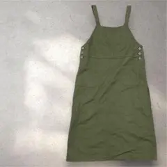 セブンデイズサンデー　キャミワンピース　デニム　深緑　M